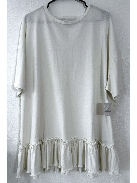New Free People We The Free Why Yes Tee Oversized Flowy Shirt - Medium - White | Poshmark