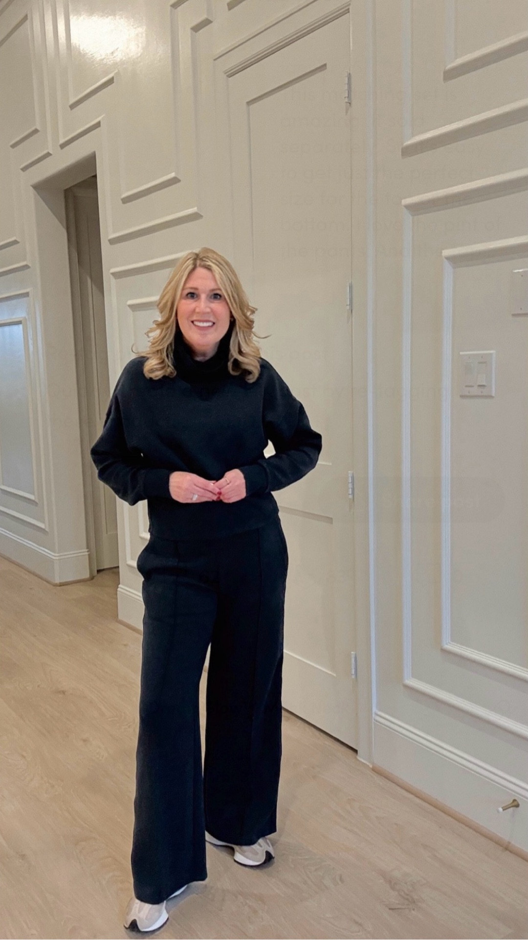 This matching set is amazing. It is sold separately. So it’s easy to get just the perfect size for the top or the bottom. I got it in the mock neck, but you could get it in a quarter zip or crewneck. They are soft, dreamy, and the perfect travel set. I’ve been wearing mine on repeat. 
Pants and top run true to size. Lots of covercolors available. I’m wearing the navy blue. 

 #LTKWatchNow #LTKShoeCrush #LTKTravel #LTKSeasonal #LTKmomlife #LTKselfcare #LTKMidsize #LTKootd #LTKHome #LTKOver40 #LTKActive