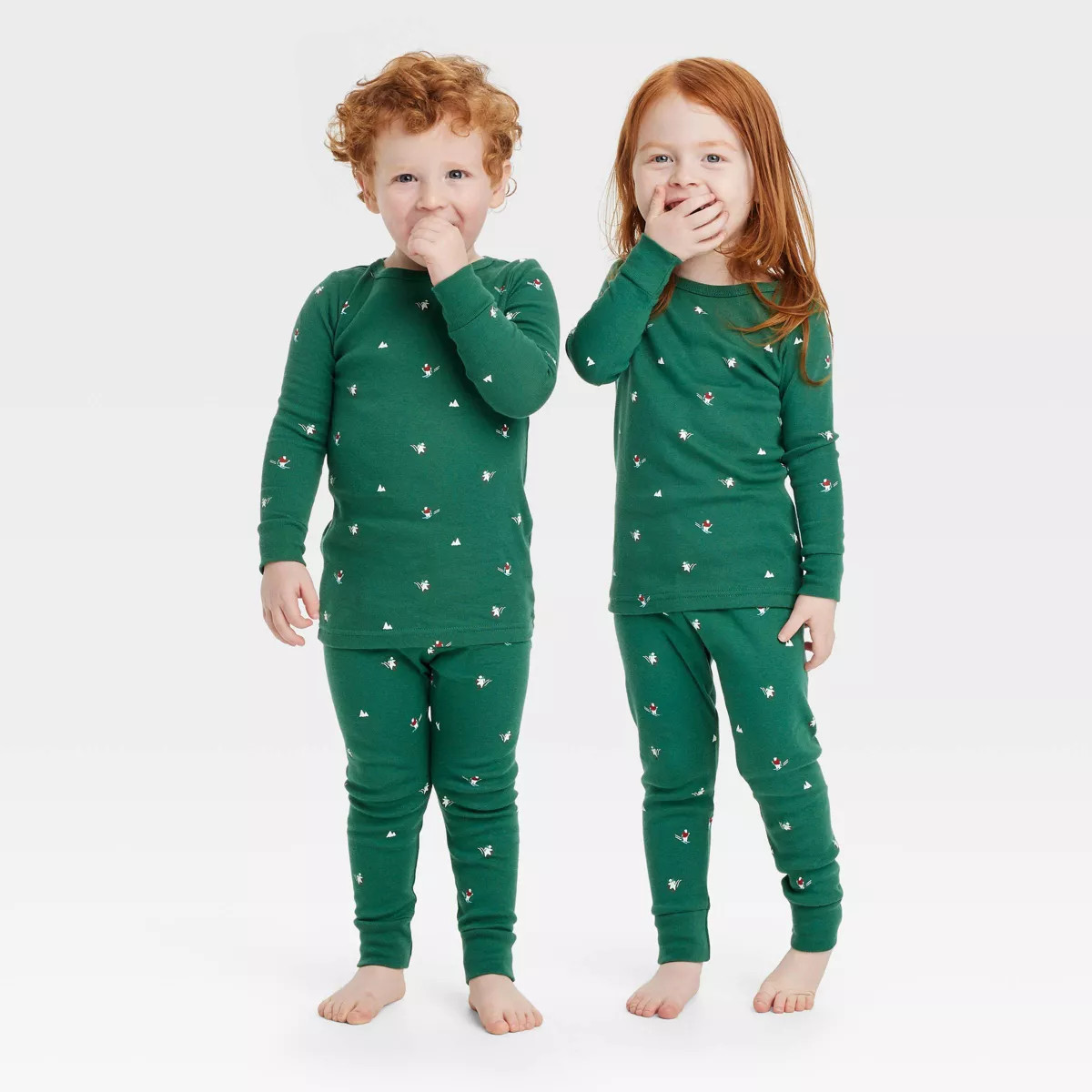 Toddler Polar Bear Print Cotton Ribbed Holiday Matching Family Pajama Set - Wondershop™ Green 1... | Target