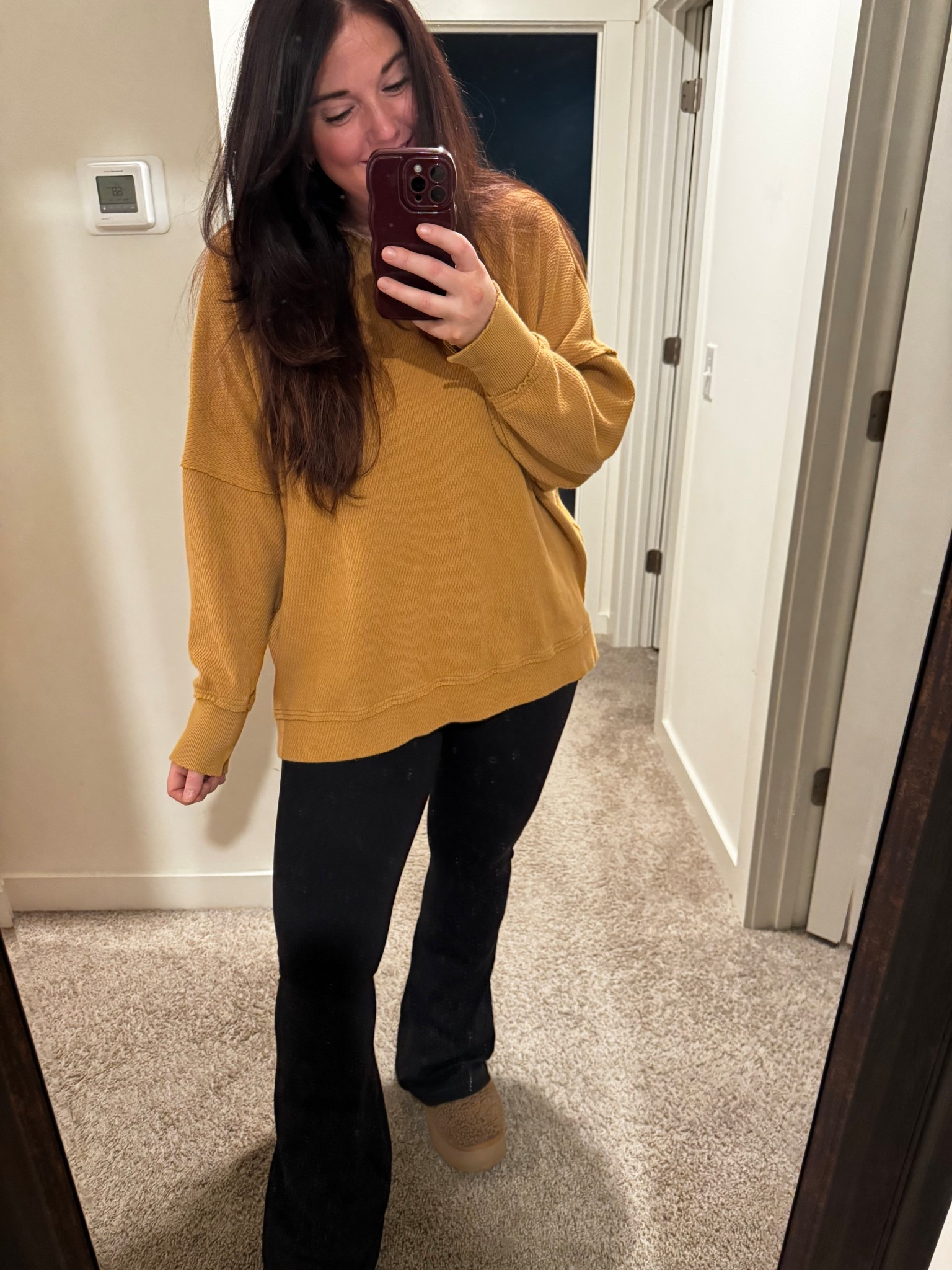 Aerie lounge sweater size L- old but linked similar! 
CRZ yoga flares size M (length 33) 
Amazon platform Ugg dupes true size

#LTKmomlife #LTKdayinmylife #LTKootd