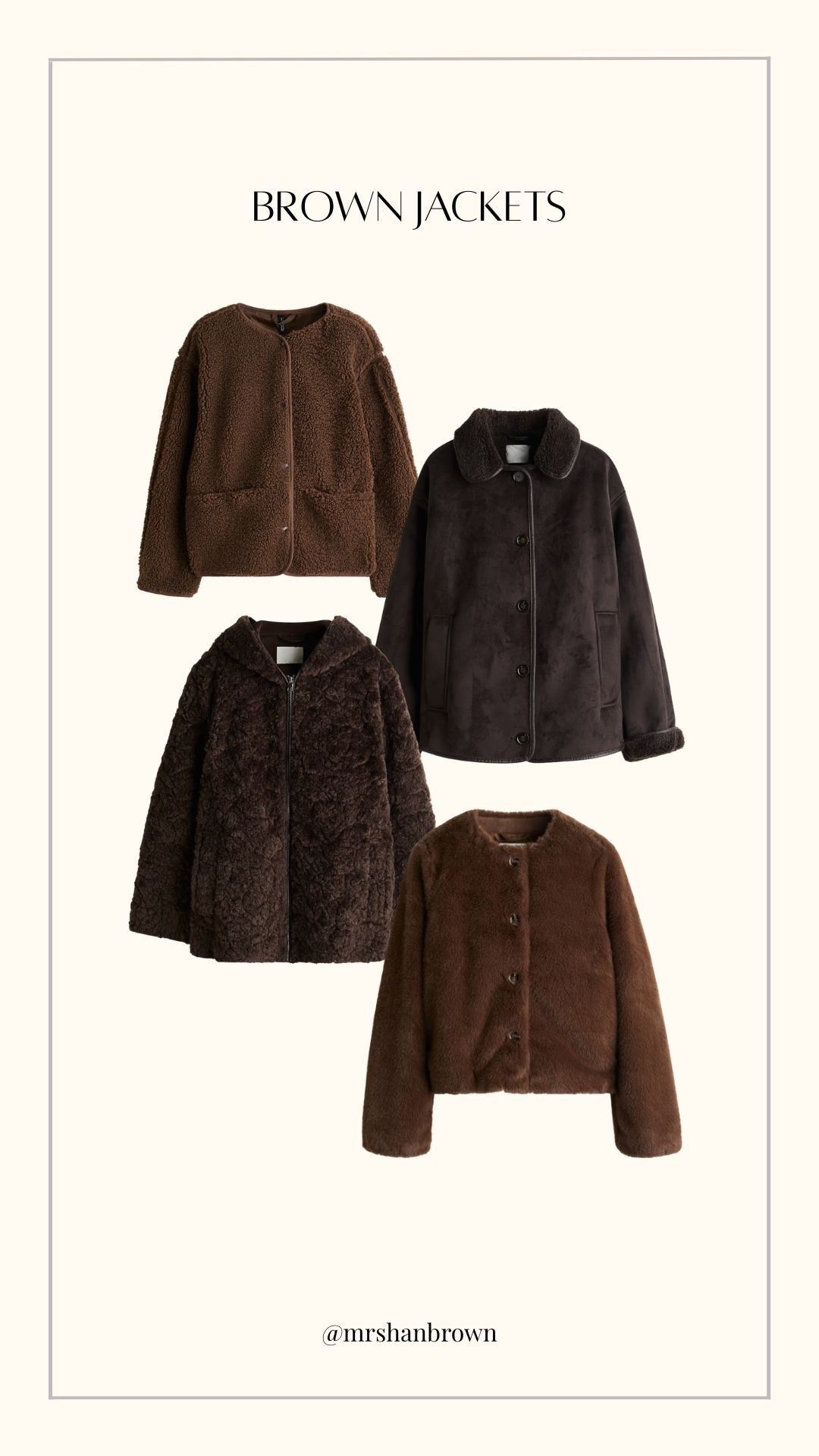 The brown obsession continues!! These new-in coats are so gorg 🤎

Jackets, winter coats, Teddy jacket, faux fur, chocolate brown, day to night 

#LTKwinter #LTKuk #LTKautumn