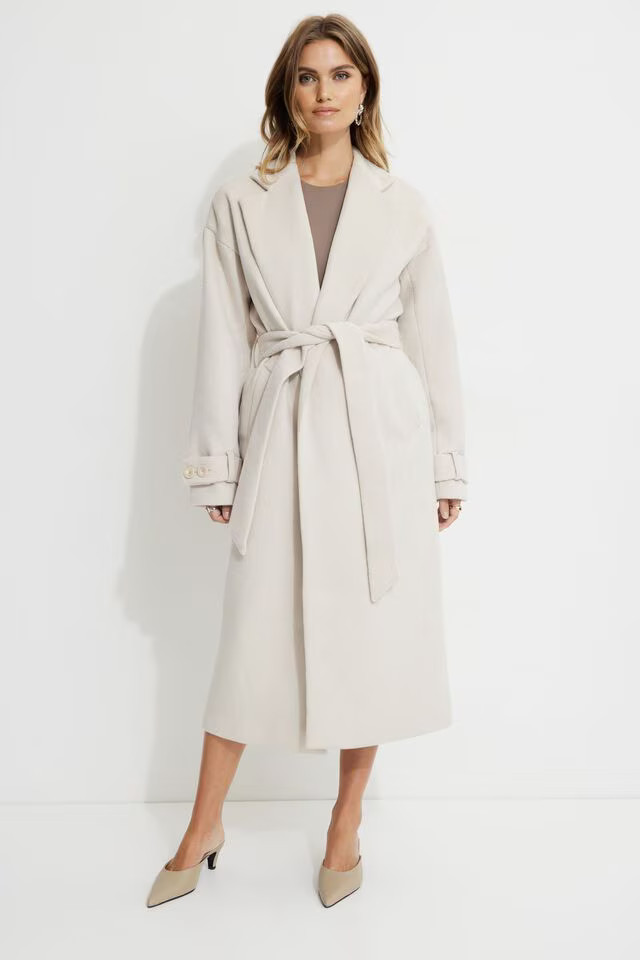 Belted Wool Coat | Dynamite Clothing