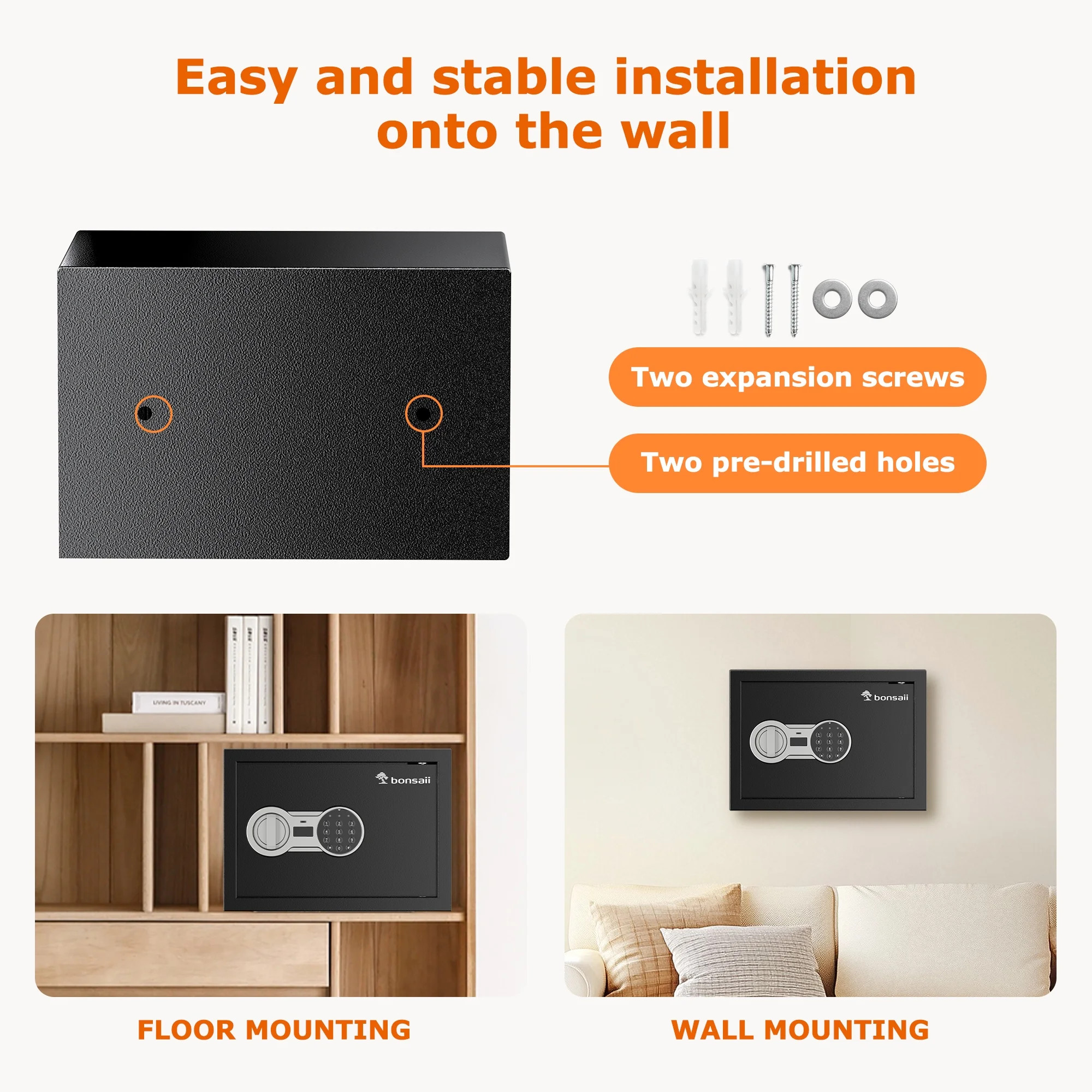 Bonsaii 0.6 Cubic Feet Safe Box Electronic Digital Security Money Documents Safe with Removable S... | Walmart (US)