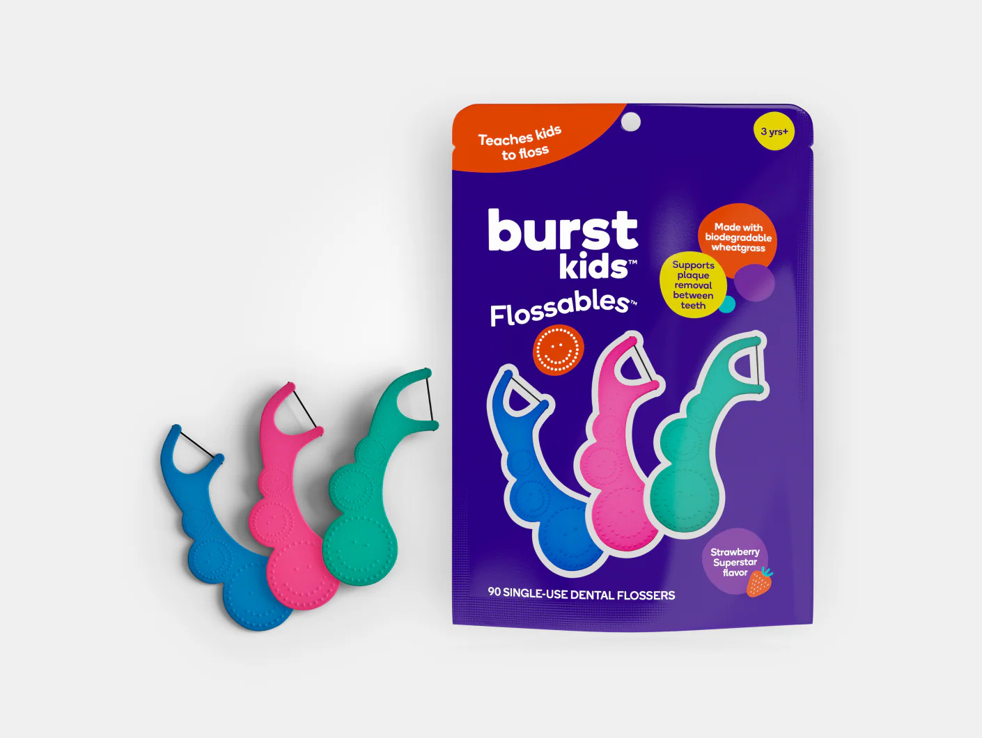 Kids Flossables & Toddler Floss Picks | BURST Oral Care