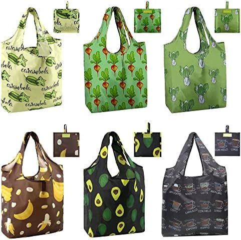 BeeGreen Reusable Banana Vegetable Fruit Foldable Grocery Bags Washable Shopping Bags Washable Xl... | Amazon (US)