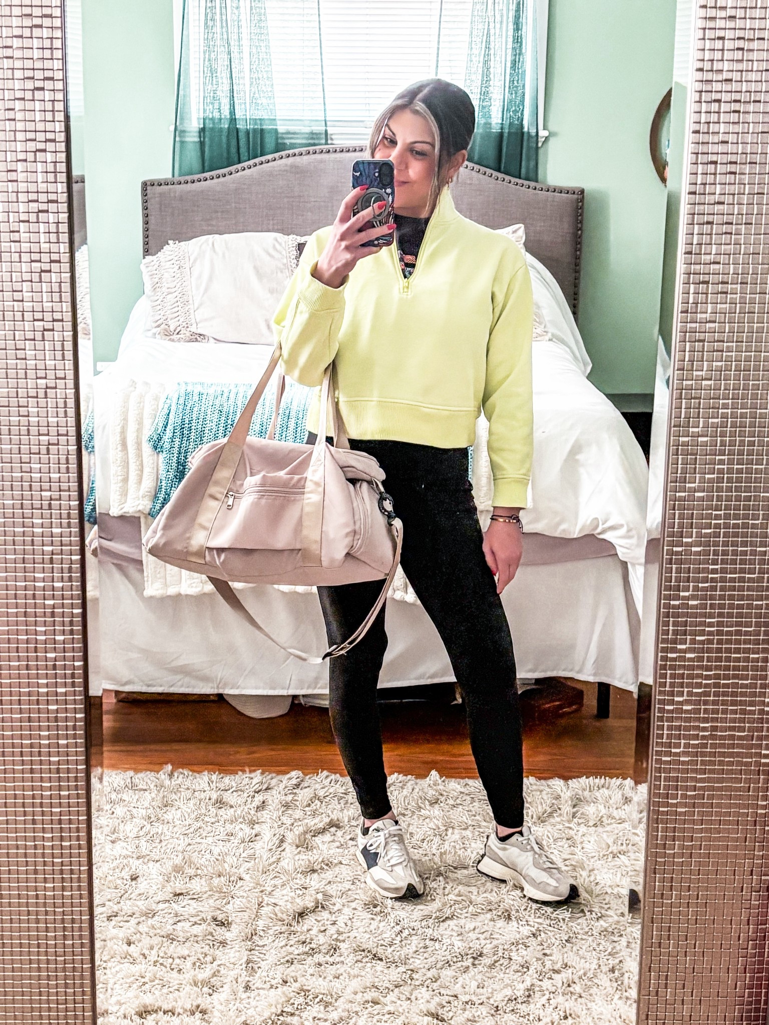 Spring gym OOTD!! 💛💚
Top & Pants on sale!!
Bag under $25
Sneakers are back in stock and 10% off your first order!!

#LTKActive #LTKSaleAlert #LTKStyleTip