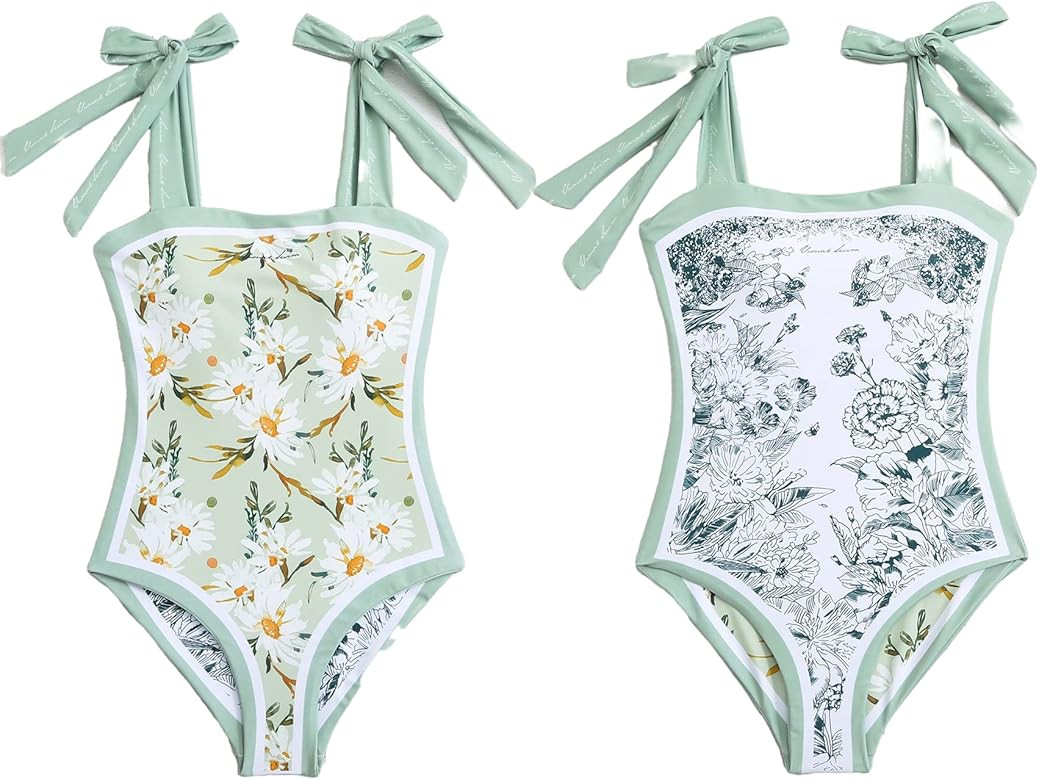 ASHER FASHION Women's One Piece Swimsuit -Bathing Suit for Women Tummy Control Reversible Bustier... | Amazon (US)