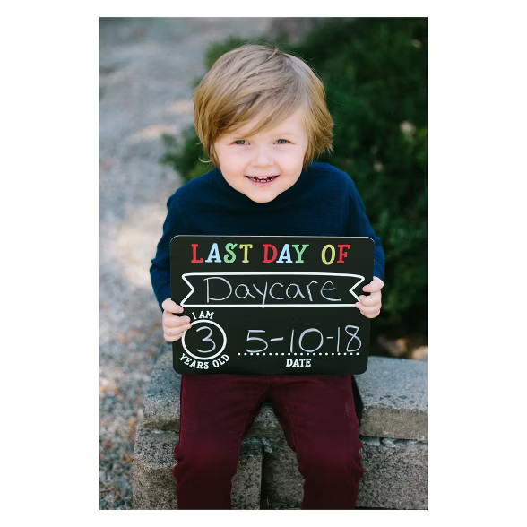 Pearhead First/Last Day of School Chalk Board Set | Target