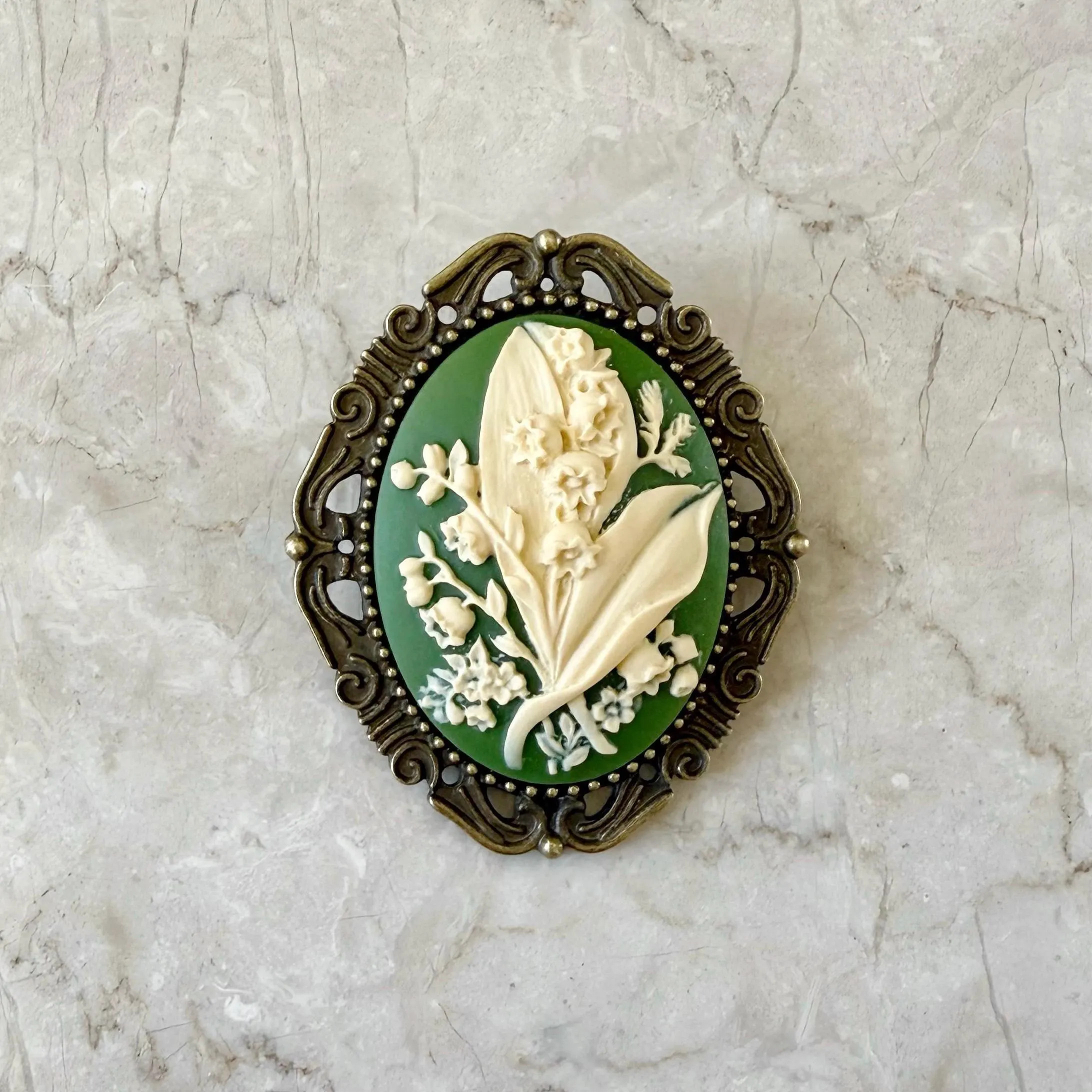 Lily of the Valley Brooch, May Flower Cameo Brooch for Woman Birthday Gift, Vintage Brooch Mothers Day Gift for Her Flower Brooch Pin | Etsy (Global)