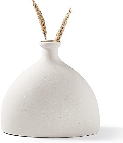 Amazon.com: INGLENIX Grey White Ceramic Vases Nordic Minimalism Style Decoration for Centerpieces... | Amazon (US)