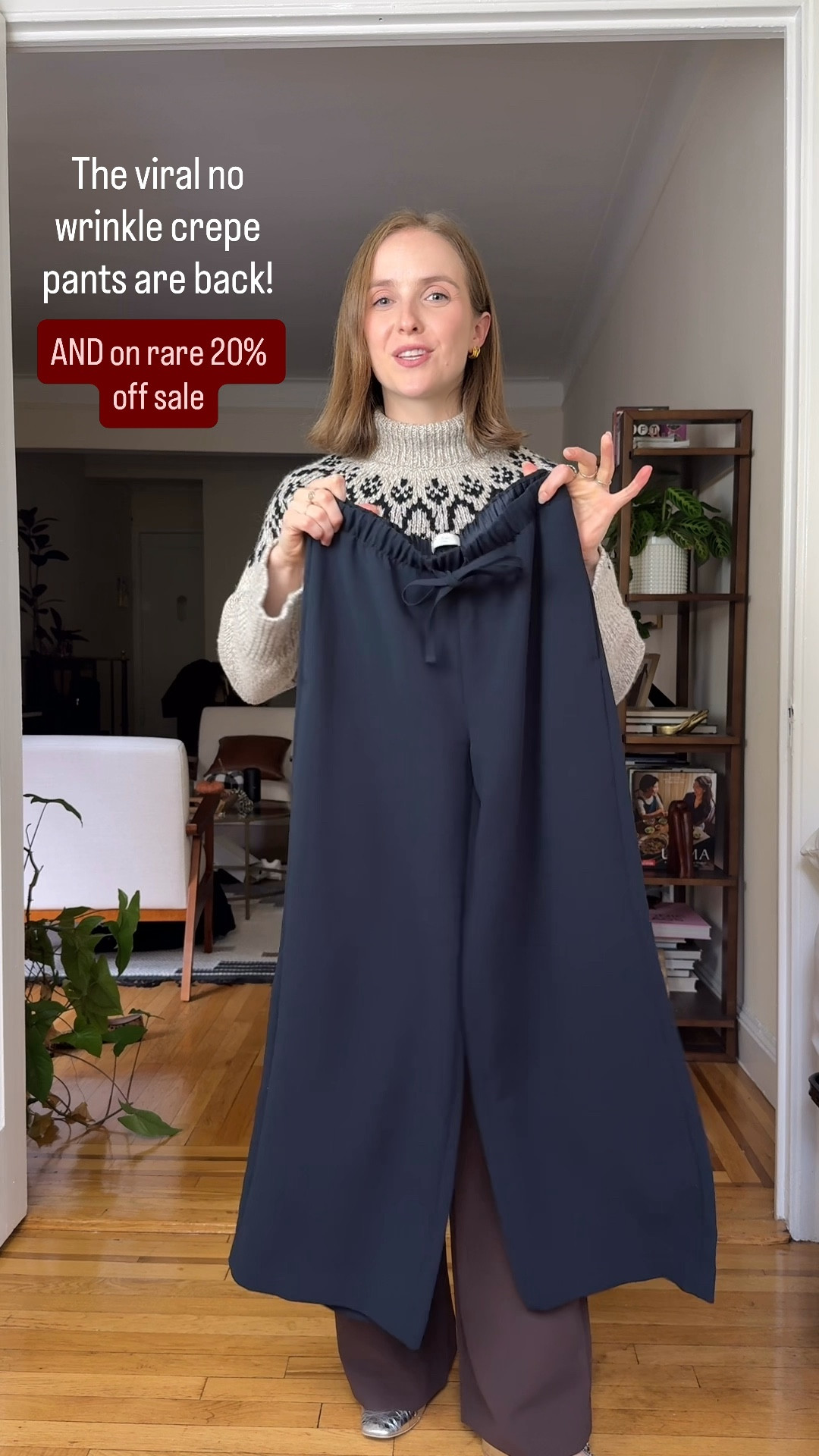 Restock alert on the viral Aritzia  no wrinkle crepe pants! + 20% off 
Drawstring waist and pockets
Wearing xs petite 



#LTKPetite #LTKSaleAlert #LTKootd