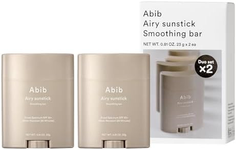 Abib Airy Sunstick Protection Bar DUO SPF50+ Broad Spectrum, Semi-Matte Sunscreen Stick for Oily ... | Amazon (US)