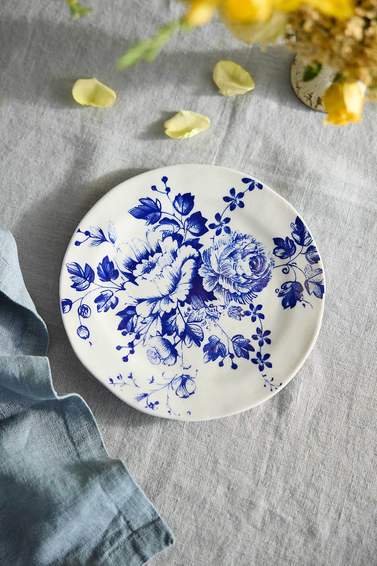 Botanical Transferware Side Plate | Anthropologie (US)