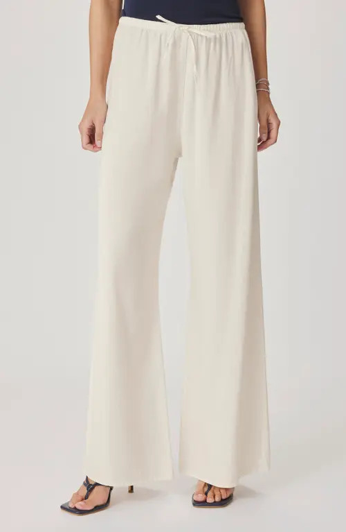 Splendid Valerie Drawstring Pants in Shell White at Nordstrom, Size X-Large | Nordstrom