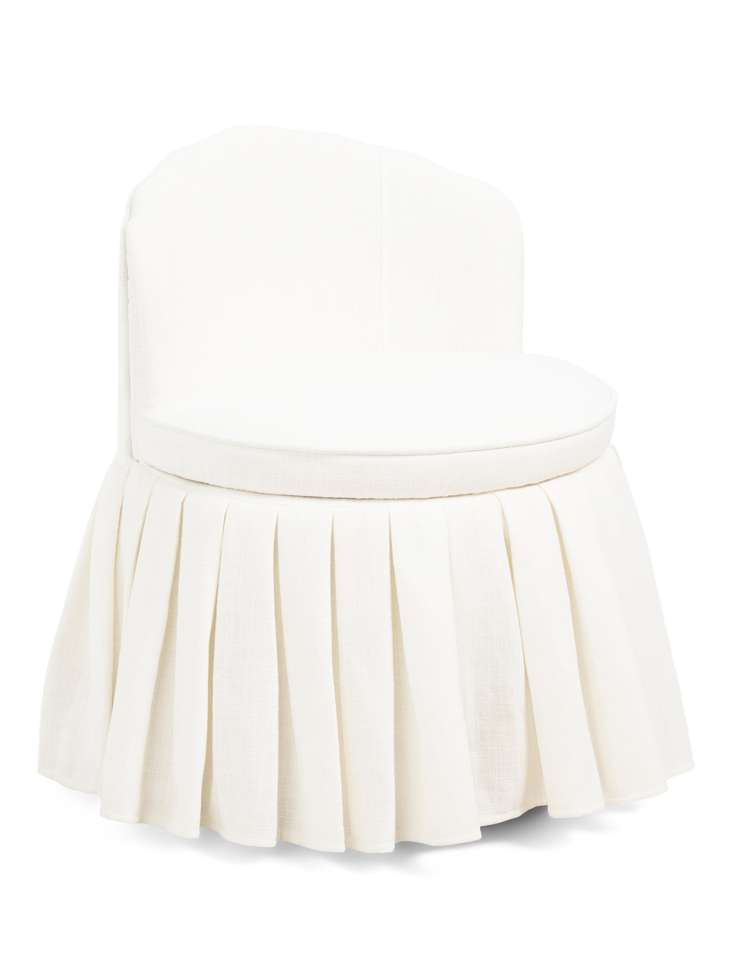 Swivel Vanity Chair With Storage And Ruffle Skirt | TJ Maxx