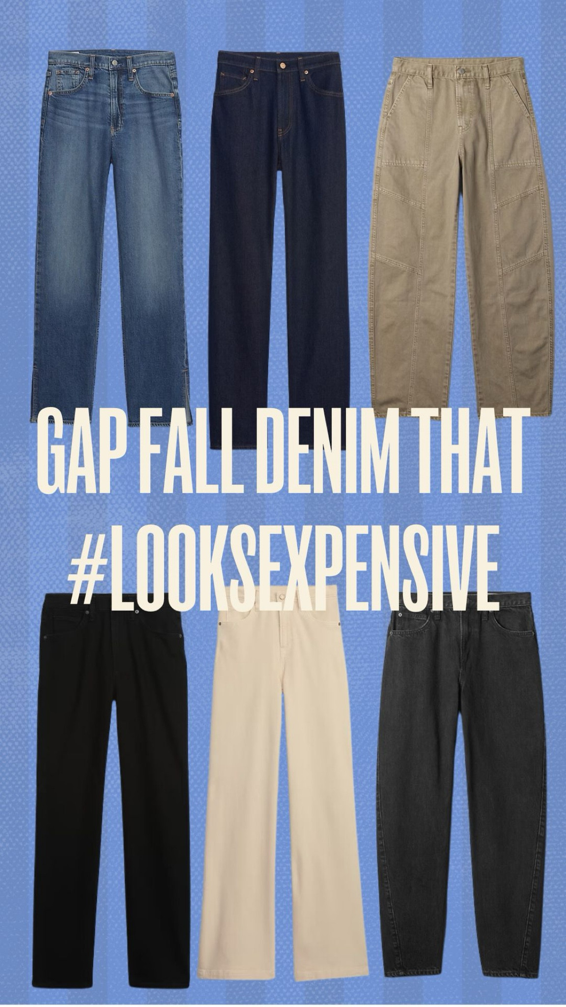 I ❤️ Gap denim, they follow all the denim trends but at a much nicer price tag! Here are all of my favorites that look like expensive designer denim!! 

@gap #howyouweargap #ad

#LTKSaleAlert