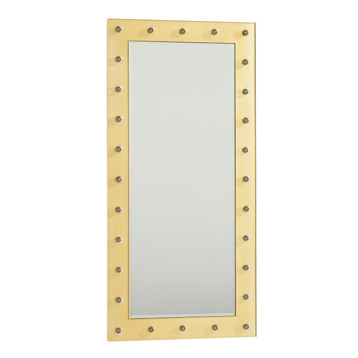 Marquee Floor Length Light Mirror | Pottery Barn Teen