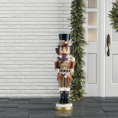 4 ft. LED Gingerbread Nutcracker | Frontgate