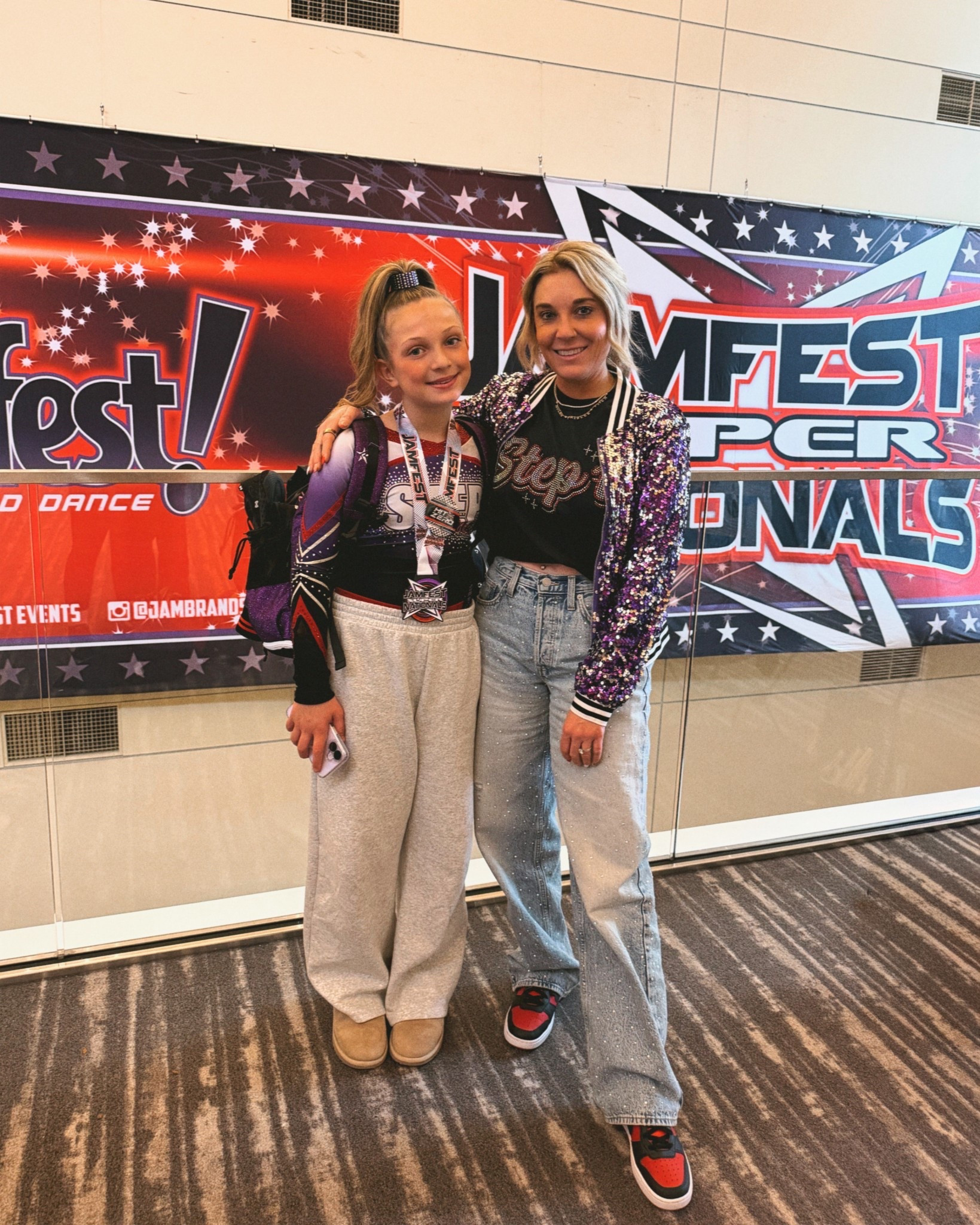Cheer weekends 💜✨📣❤️ >> Had the most amazing weekend with my girl at JAMfest in Indianapolis this weekend. Even with 4:30am wake-up calls, super tough competition, and long and exhausting days, my girl did amazing and placed 4th out of 9 times with only six-tenths of a point between us and first place. Proud would be an understatement 🤍✨

Can’t wait to do it all over again next weekend 👯‍♀️✨📣 @step1allstarsnorth 

#LTKdayinmylife #LTKootd #LTKmomlife