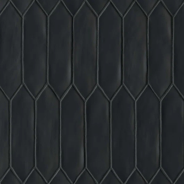 Black Reine 3" x 12" Ceramic Field Tile (Part number: DECREIBLA311PICM) | Wayfair North America