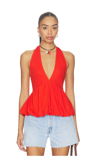 Free People x Free-est Paige Top In Tangerine Tango in Burnt Orange. - size XS | Revolve Clothing (Global)