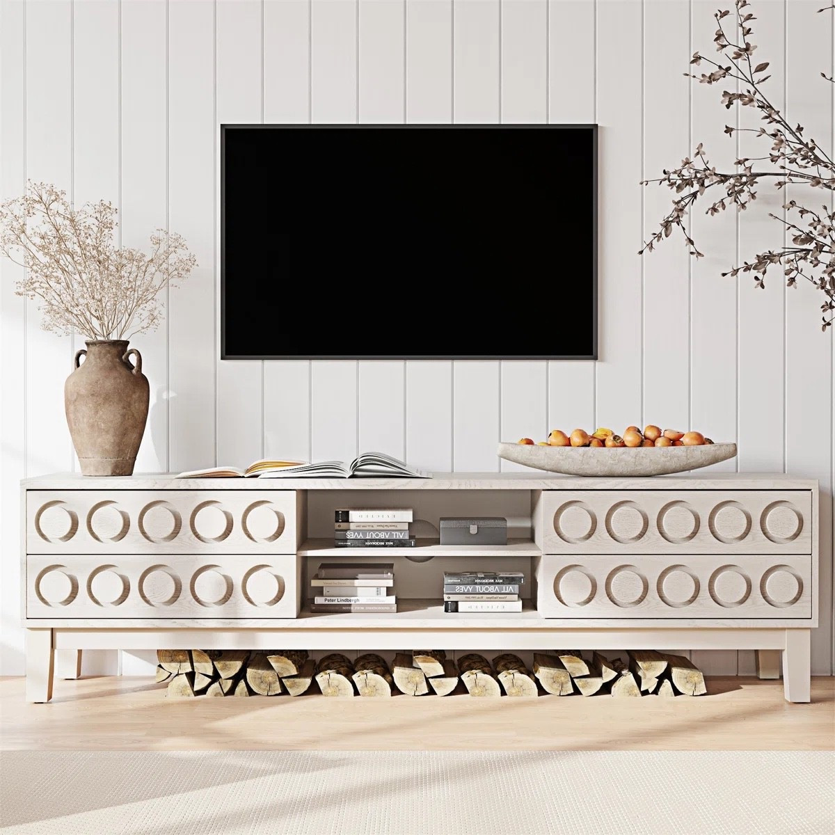This George Oliver media console from Wayfair is such a good mix of storage and style. The clean lines, subtle carved drawer detail, and light wood tone make it perfect for modern, minimalist, or organic-inspired living rooms. Love the drawers for hiding clutter and the open shelves for styling books and decor while keeping cables tucked away.
#mediaconsole #tvstand #livingroomstorage #wayfairfinds


#LTKHome #LTKSaleAlert