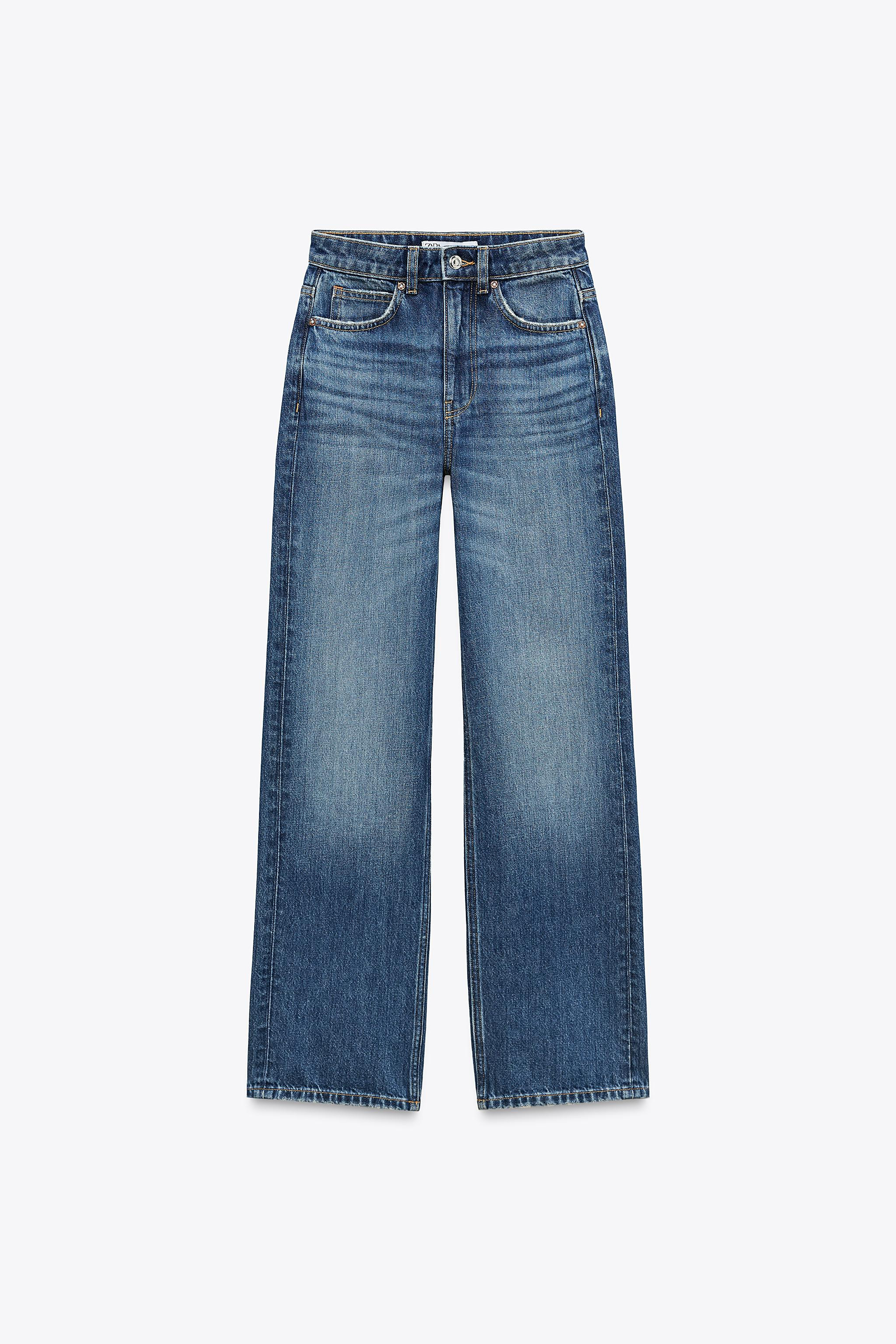 HIGH WAIST - STRAIGHT - LONG LENGTH - RIGIDHigh-waist jeans with five pockets. Faded effect. Stra... | Zara UK