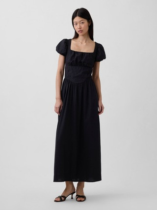 Linen-Blend Drop-Waist Maxi Dress | Gap (CA)