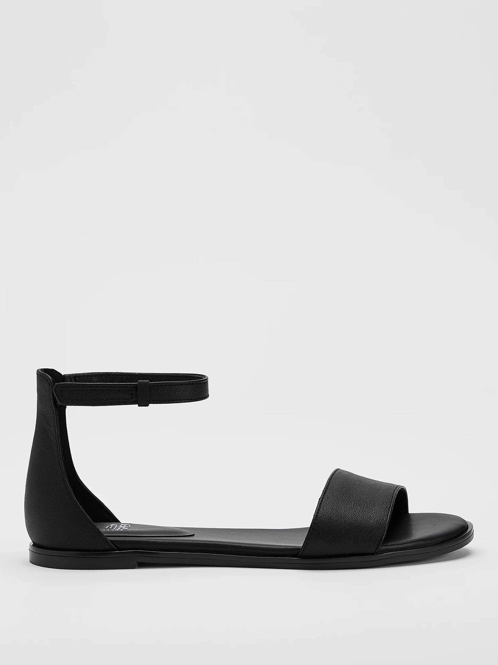 Razz Tumbled Leather Ankle-Strap Sandal | Eileen Fisher