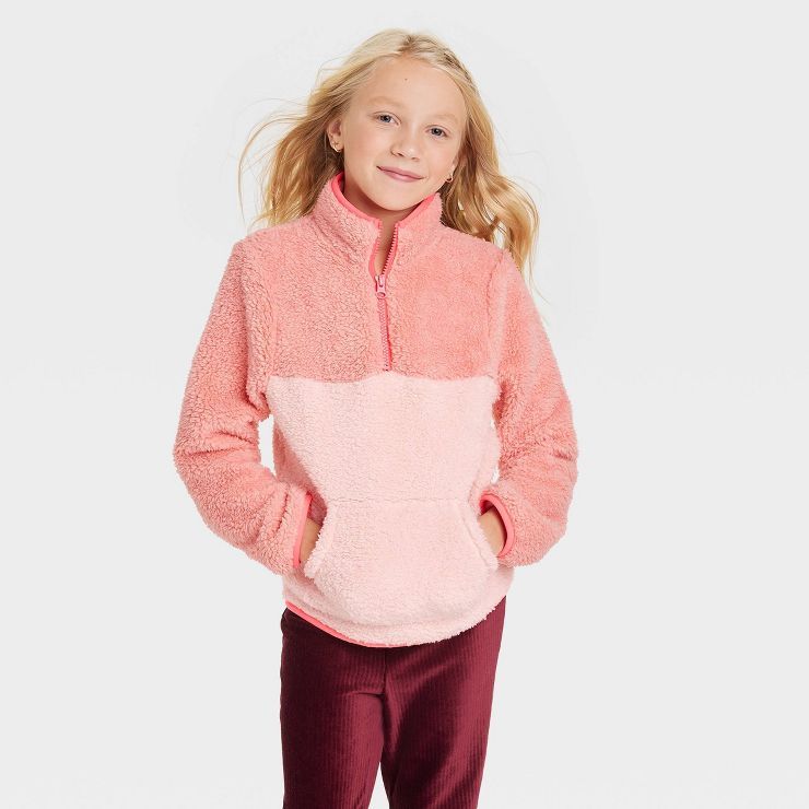 Girls' Sherpa Pullover Sweatshirt - Cat & Jack™ | Target