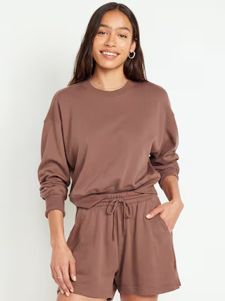 Drop-Shoulder Crop Sweatshirt | Old Navy (US)