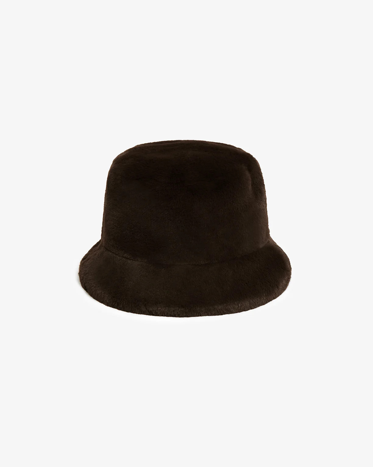 Amara Faux Fur Bucket Hat in Espresso | Apparis