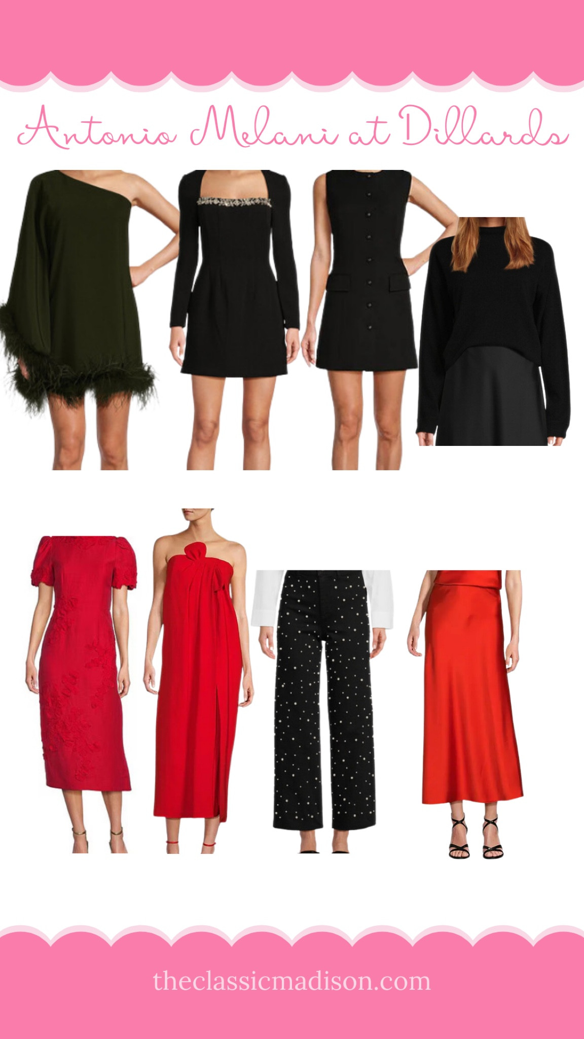 💃 Discover Antonio Melani’s latest collection at Dillards! These sophisticated pieces are perfect for holiday soirées and special occasions. Embrace classic elegance with a touch of glamour. #AntonioMelani #HolidayFashion #DillardsFinds

#LTKStyleTip #LTKSeasonal #LTKHoliday