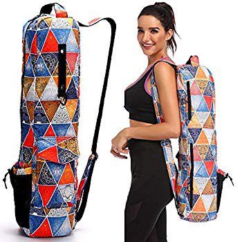 Yoga Mat Bag, Full Zip Exercise Yoga Mat Sling Bag with Multi-Functional Storage Pockets, Smooth Zip | Walmart (US)
