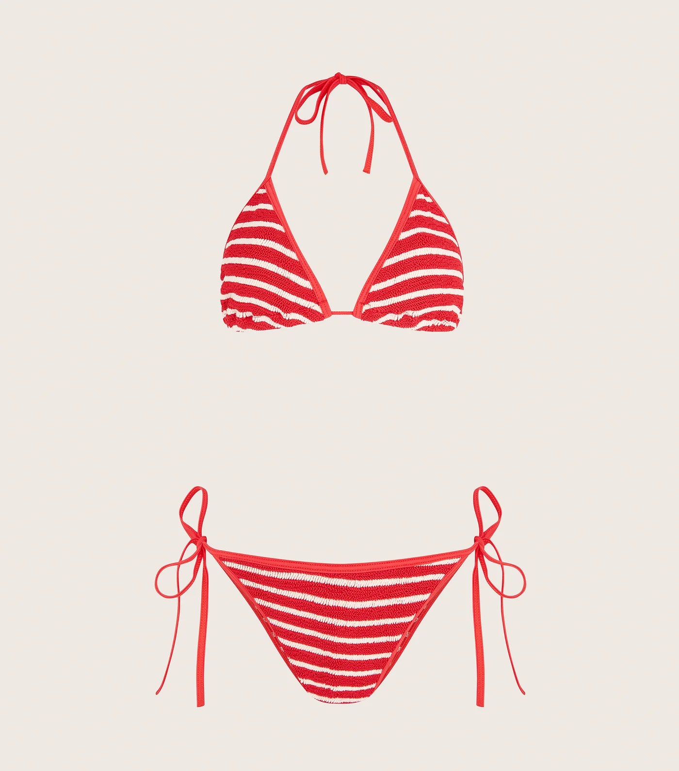 Gina Stripe Bikini - Red/White | HUNZA G