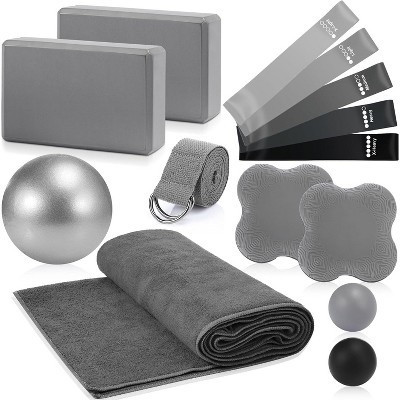 14 Pcs Yoga Kit for Home Workouts, Pilates Equipment Set for Women Beginners with Towel, Blocks, Strap, Knee Pads | Target