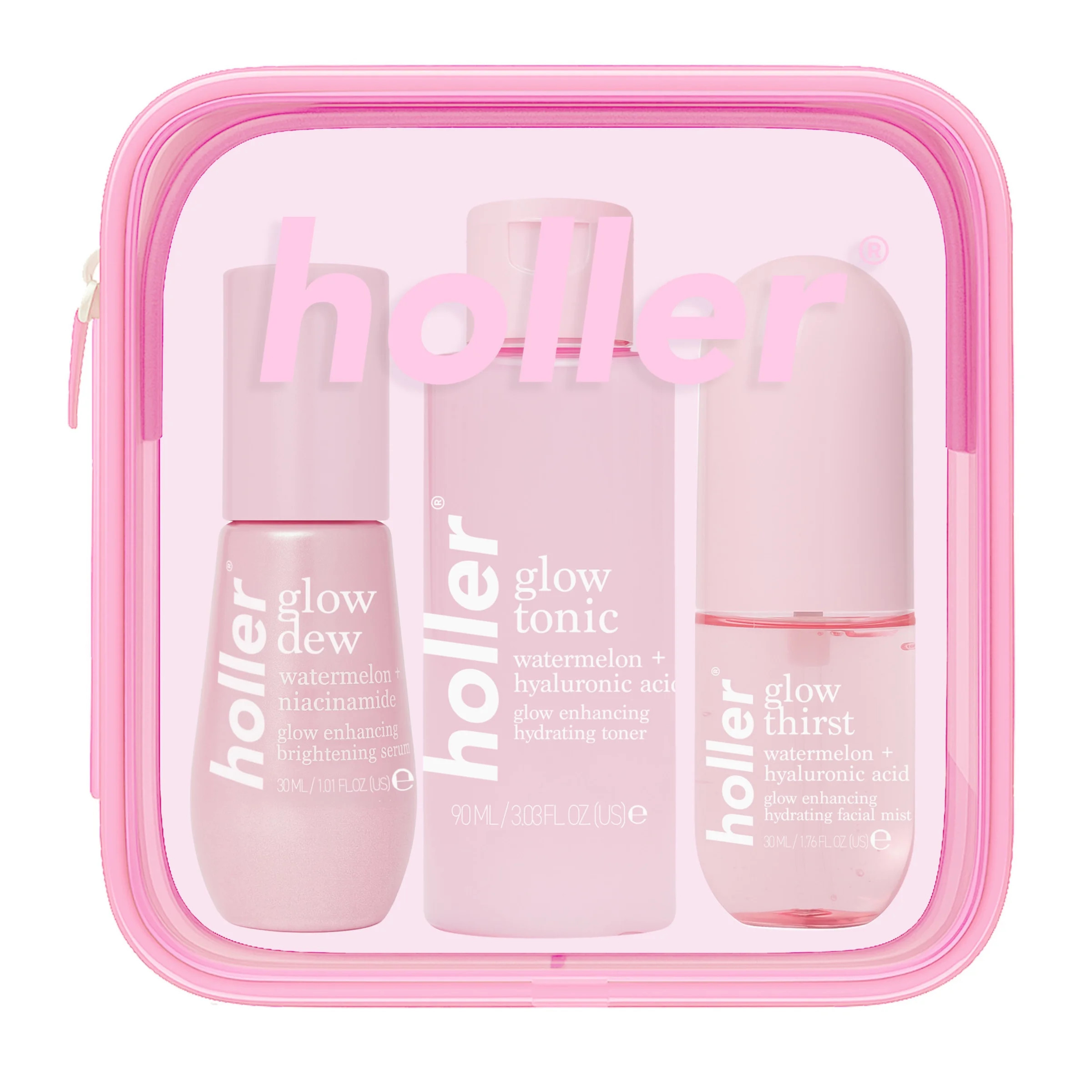 Holler The Glow Method Skincare Essentials Kit, 3 Piece Set | Walmart (US)