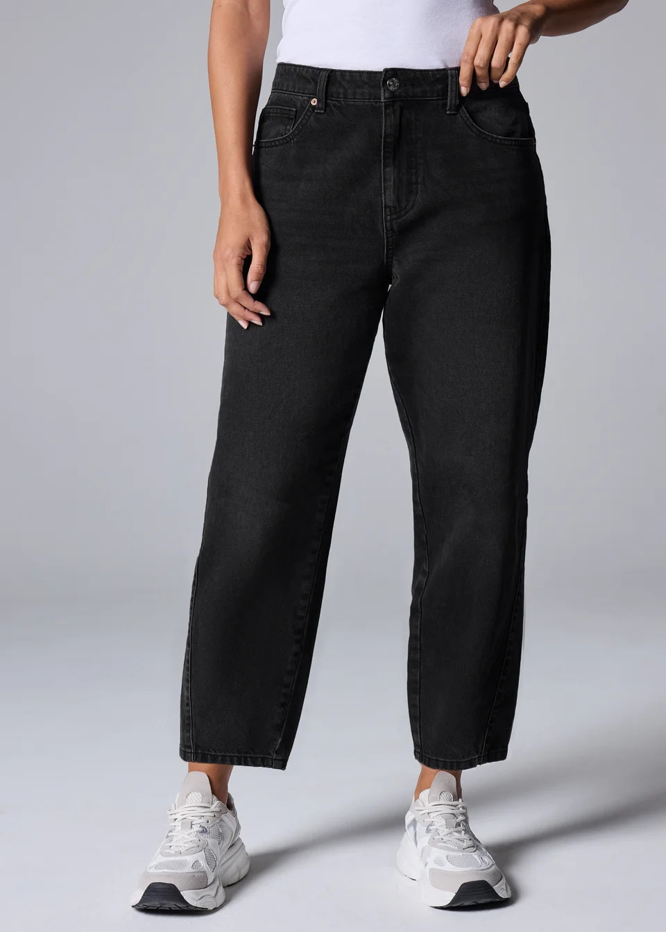 Black Barrel Leg Jeans | Matalan (UK)