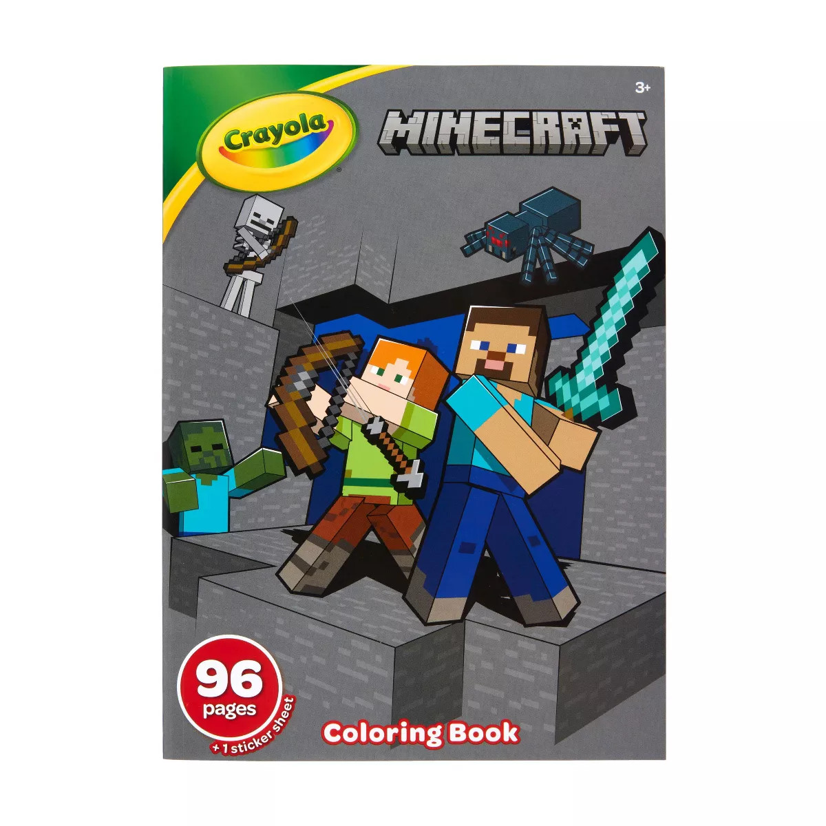 Crayola 96pg Minecraft Coloring Book with Sticker Sheet | Target