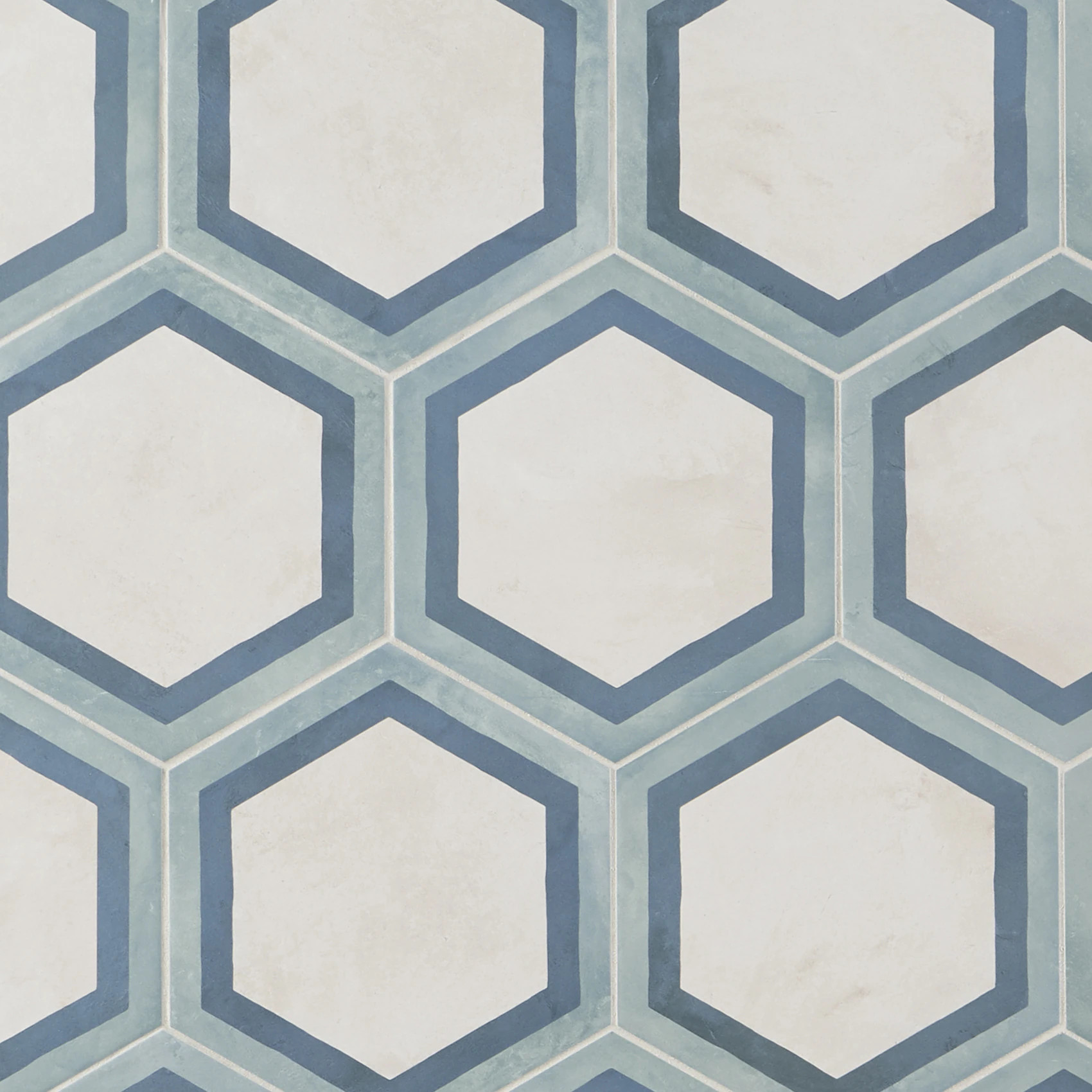 Artmore Tile Storm Hex Deco Ocean Cielo 8-in x 10-in Matte Porcelain Hexagon Floor and Wall Tile ( 12.66-sq ft Carton ) | EXT3RD107126 | Lowe's