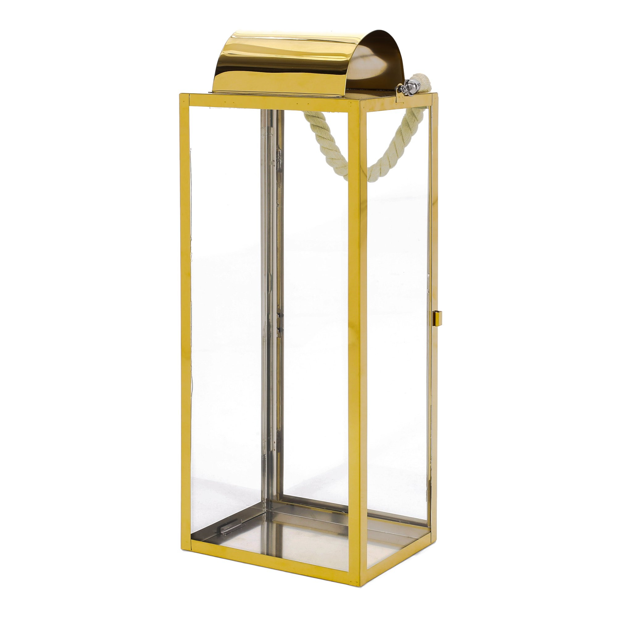 Ashuelot Stainless Steel Outdoor 22" Lantern, Gold | Walmart (US)