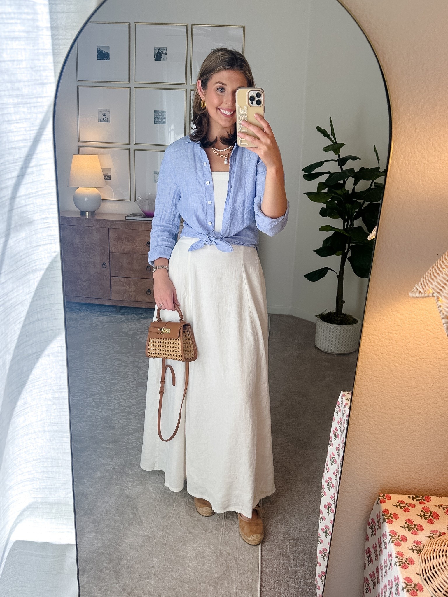 White maxi for summer! Wearing an XS