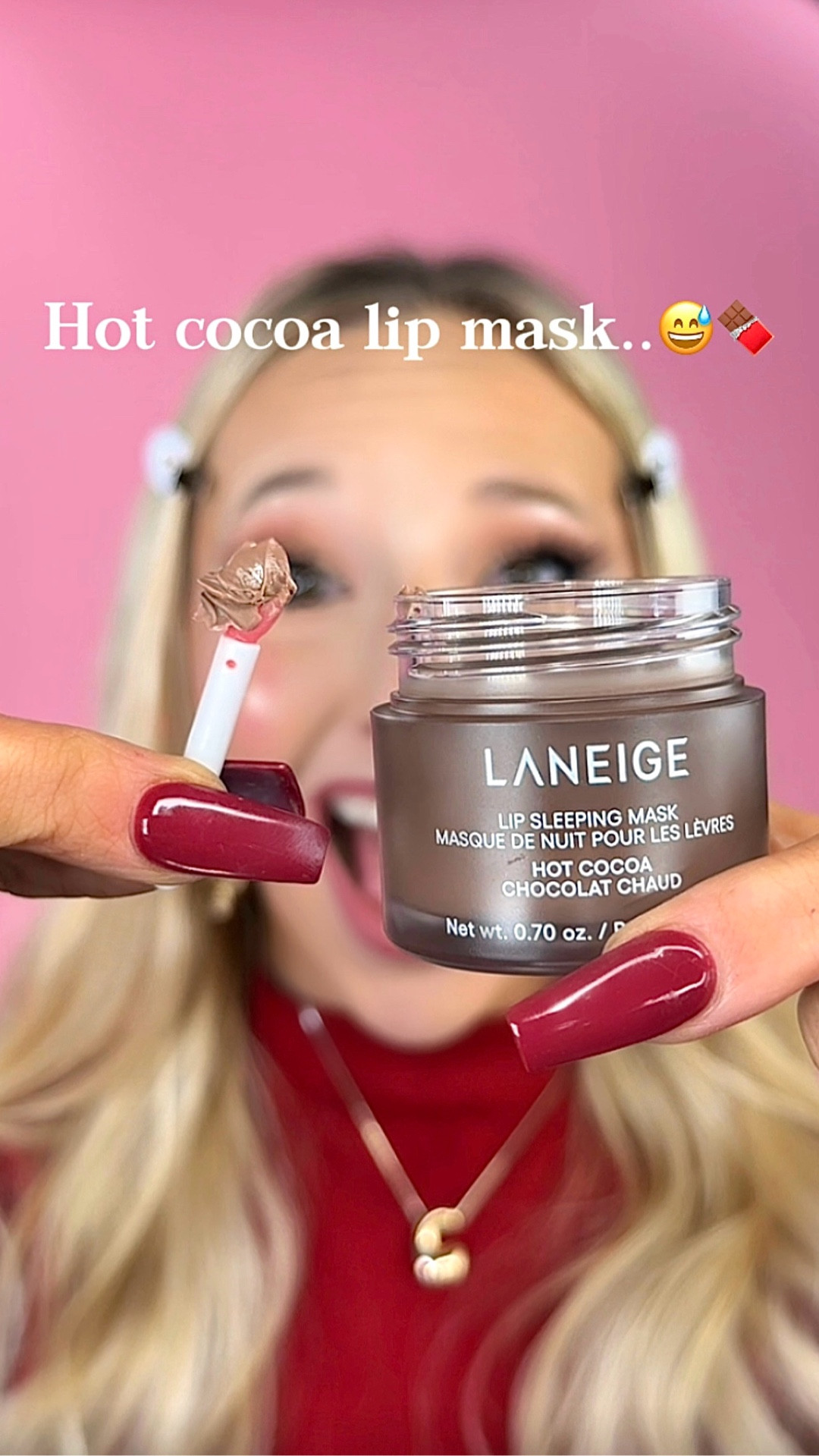 New Laneige lip mask..👀☕️

Not usually used to this cool toned of a lip color but why does it actually look like it matches warm toned eyes perfectly😭Somehow they also keep getting MORE accurate with the lip mask flavors I’m SHOOK✨ Literally identical in to hot chocolate HOWW!!💋🙌

WHAT DO WE THINK OF THIS?😍

PRODUCTS——
•@laneige_us hot cocoa lip sleeping mask #laneige #sephora #kohlsfinds #kbeauty #stockingstuffers #amazonfinds
_______
#explore #makeup #beauty 
#makeupideas #makeuphacks #newmakeup #affordablemakeup #makeuplover #makeuplook #makeuphaul #makeuptutorial #beautycreator #makeuptrend #explorepage #makeupchallenge #viral 
#viralmakeup #trending #makeupreel New Laneige lip sleeping mask, laneige hot cocoa lip mask, mixing Laneige lip mask, beauty creator, new makeup try-on, cute lip products, winter lip mask, hot chocolate lip mask Laneige

#LTKBeauty #LTKGiftGuide #LTKHoliday
