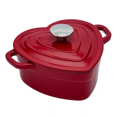 Artisanal Kitchen Supply® 2 qt. Enameled Cast Iron Heart Dutch Oven in Red | Bed Bath & Beyond | Bed Bath & Beyond