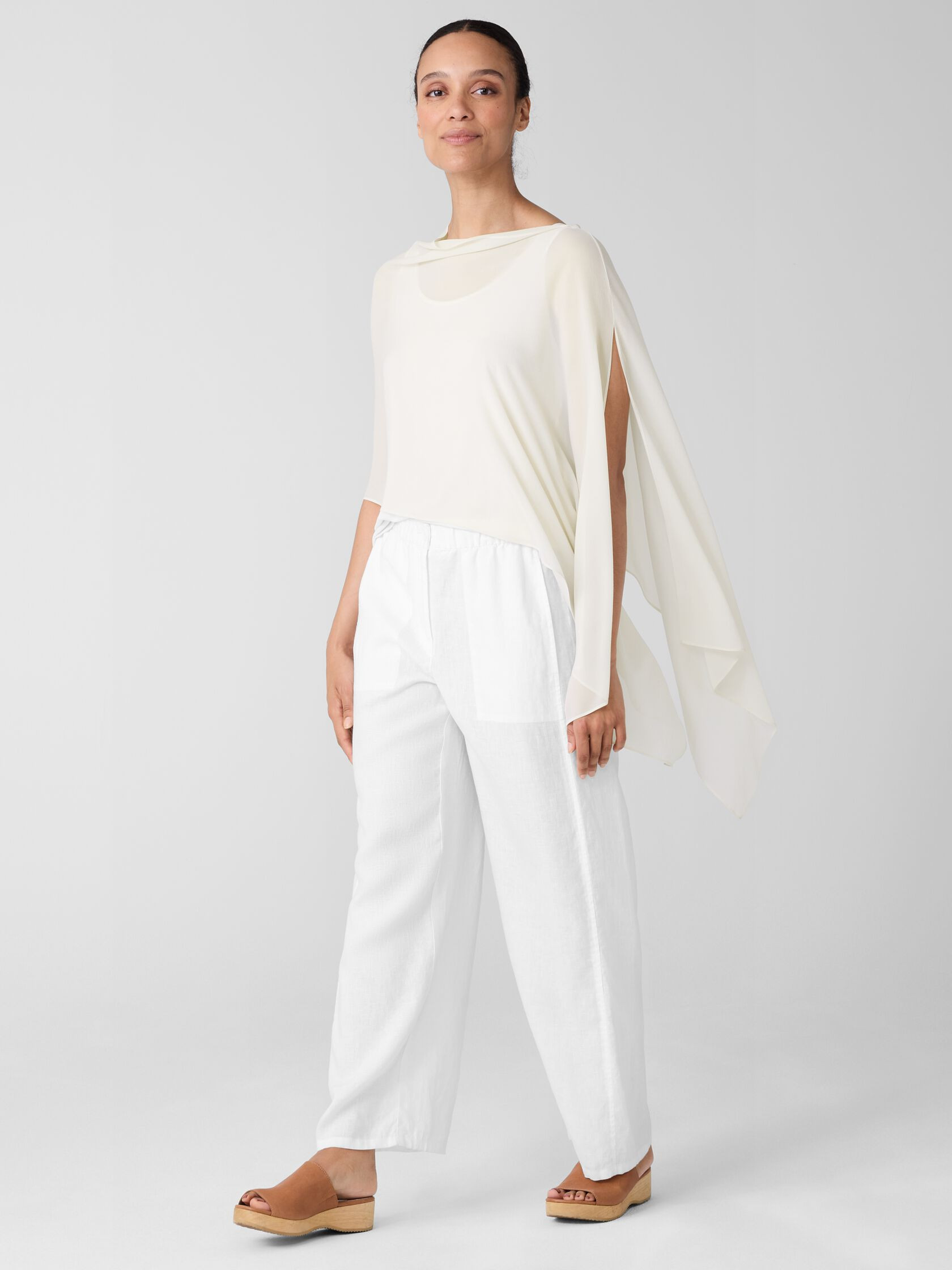 Sheer Silk Georgette Wrap | Eileen Fisher