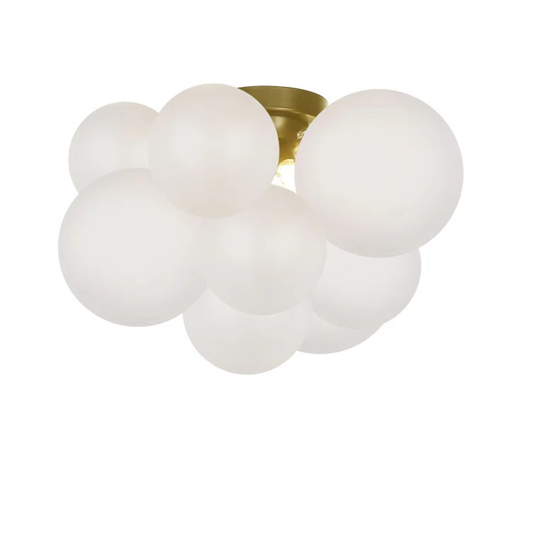 Miles 120W Opal White Flush Mount | Wayfair North America