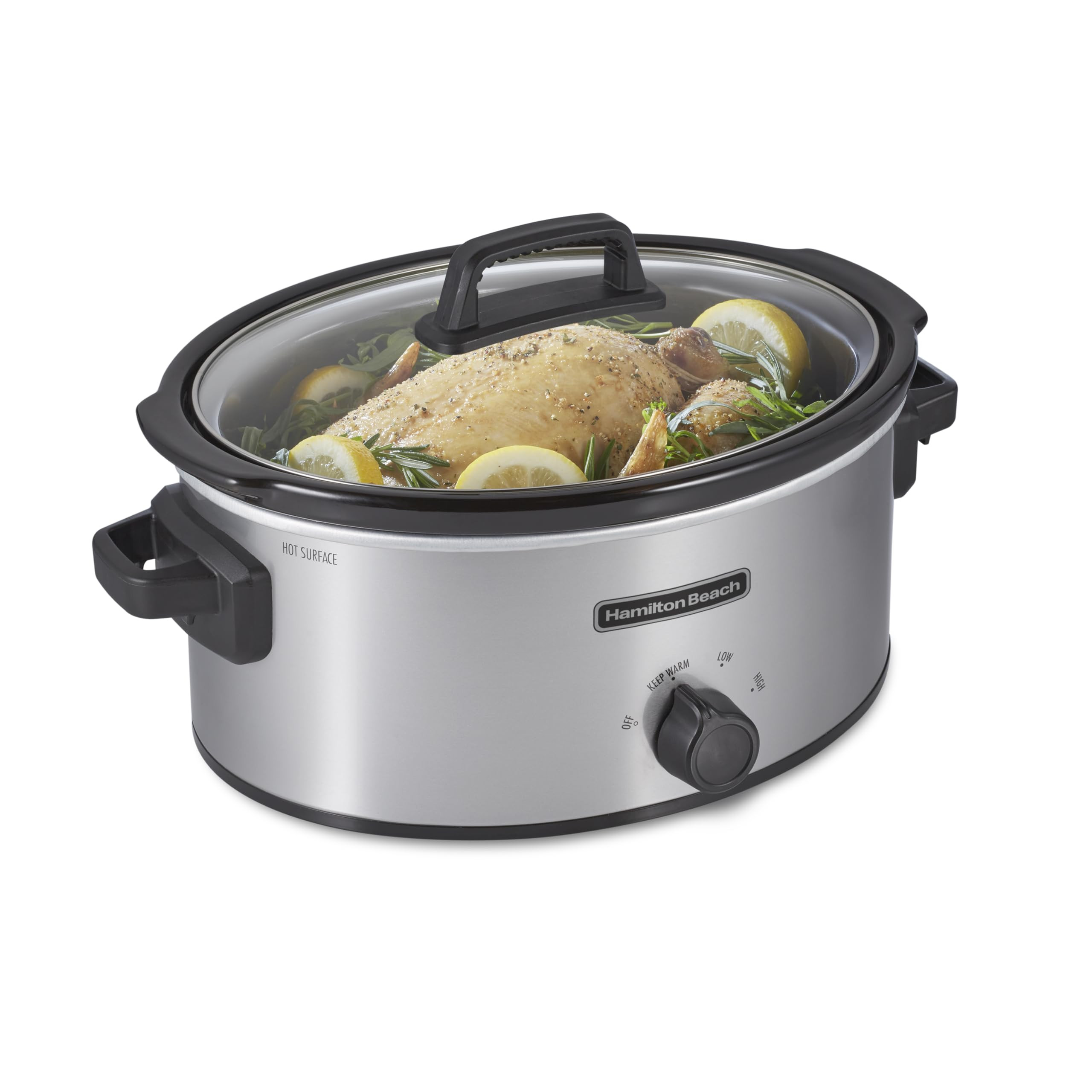 Hamilton Beach 6-Quart Slow Cooker with 3 Cooking Settings, Dishwasher-Safe Stoneware Crock & Gla... | Amazon (CA)