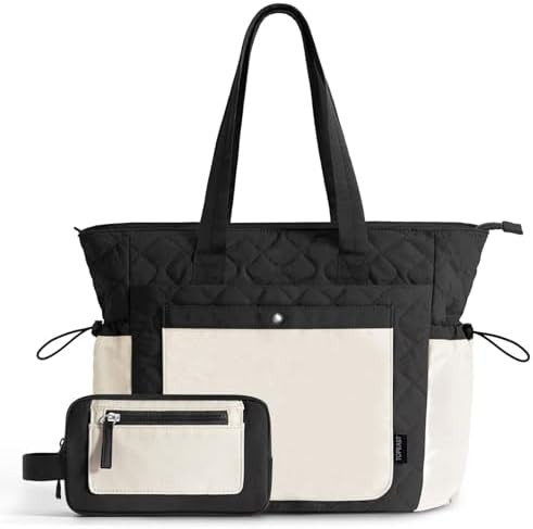 TOPEAST Tote Bag for Women, Lightweight Puffer Tote Bag with Zipper, Work Bags for Nurse Teacher,... | Amazon (US)