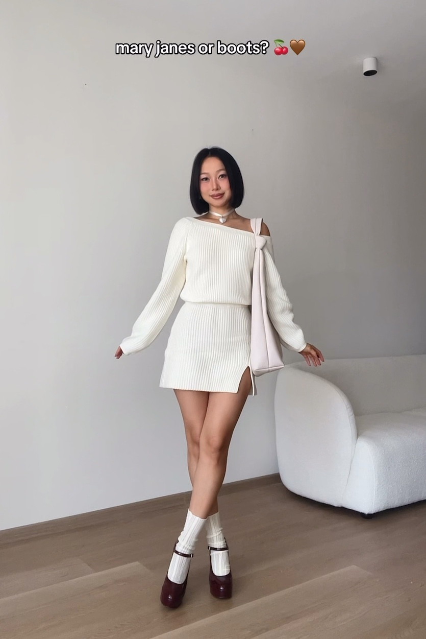vanilla girl fit🧸🤍🪽

sweater dress mary janes boots fall fashion coquette 

#LTKFallSale #LTKVideo #LTKStyleTip