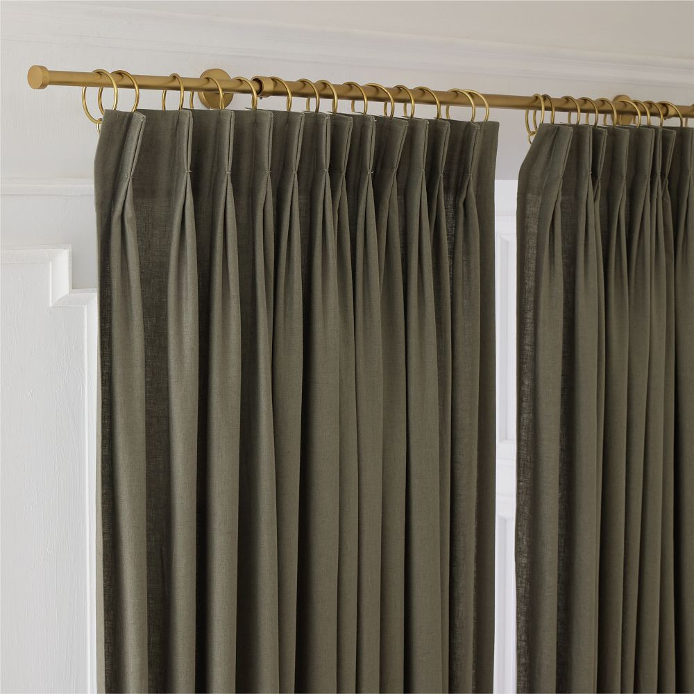 Pleated European Flax Linen Curtain | West Elm (US)